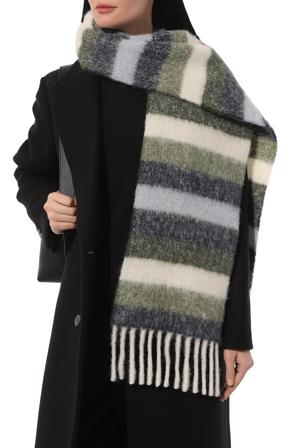 Шерстяной шарф A.P.C. разноцветного цвета по цене 25200 руб., арт. WPABD-M15189, фото 2 Шерстяной шарф A.P.C., арт. WPABD-M15189, фото 2