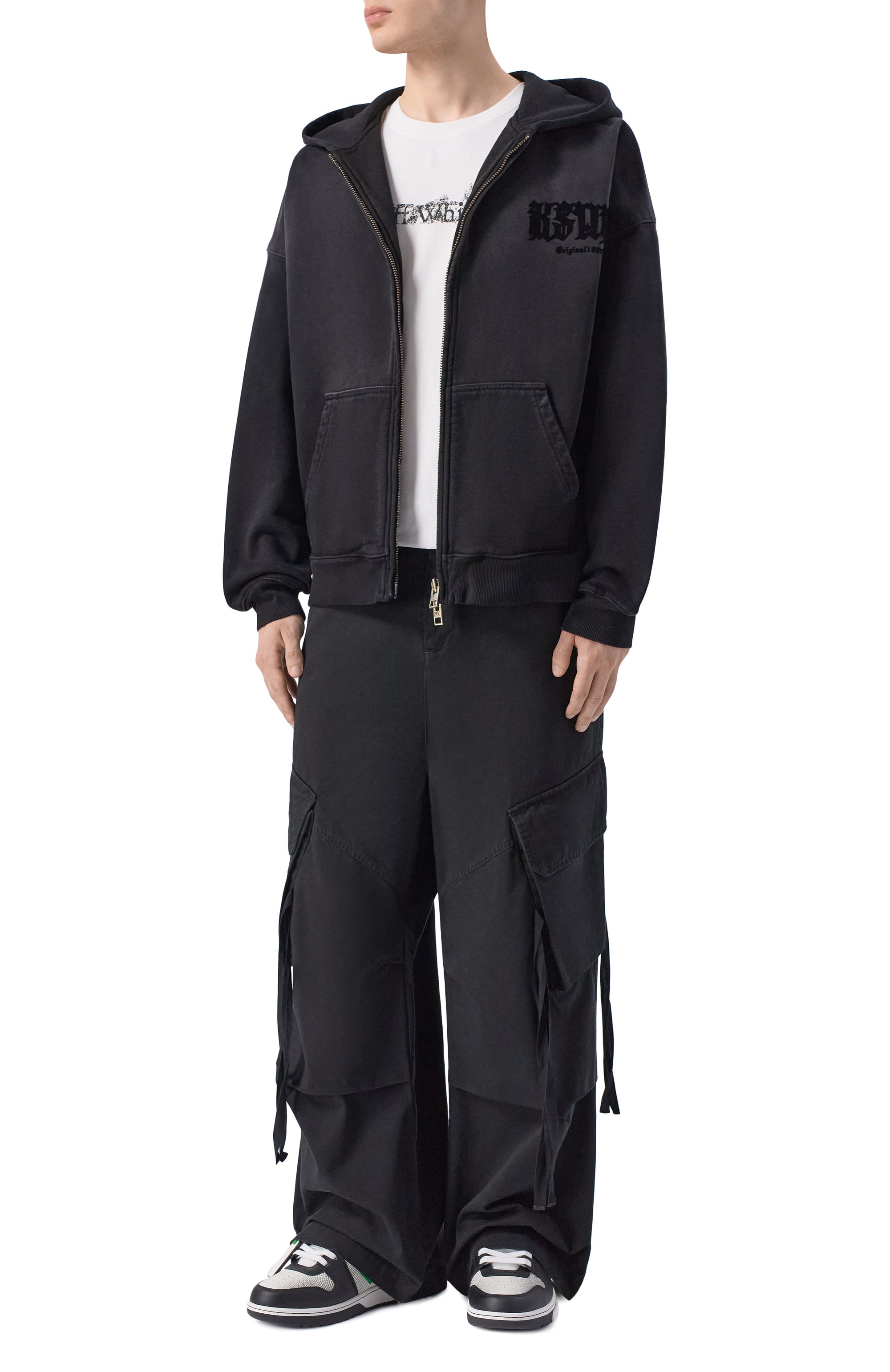 Кожаные кеды out of office OFF-WHITE, арт. 0MIA189S26LEA00A, фото 2