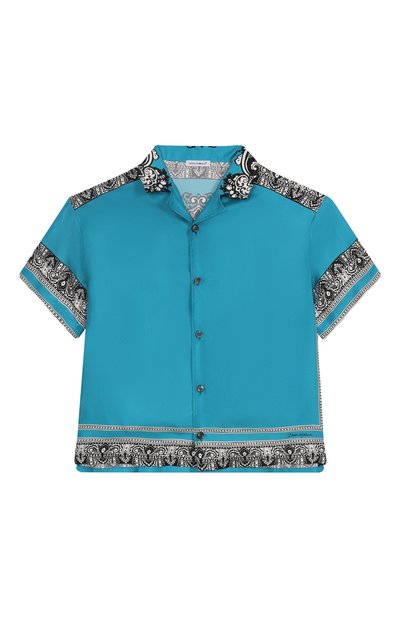 Шелковая рубашка DOLCE & GABBANA, арт. L43S86/HI1W8/8-14