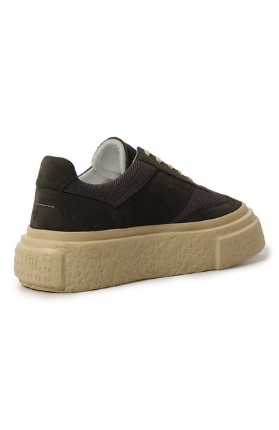 Комбинированные кеды gambetta MM6 хаки цвета по цене 48550 руб., арт. SH3WS0004/P7024, фото 5 Комбинированные кеды gambetta MM6, арт. SH3WS0004/P7024, фото 5