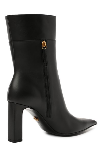 Кожаные ботильоны virtus VERSACE черного цвета по цене 132500 руб., арт. 1000837/1A00673, фото 4 Кожаные ботильоны virtus VERSACE, арт. 1000837/1A00673, фото 4