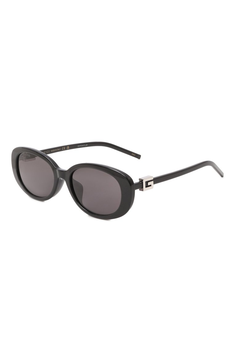 Женские солнцезащитные очки GUCCI черного цвета, арт. GG1684SA 001 | Фото 1 (Региональные ограничения бе�лый список (Axapta Mercury): Не проставлено; Нос: Не проставлено; Материал: Пластик; Тип очков: С/з; Очки форма: Овальные; Оптика Гендер: оптика-женское)