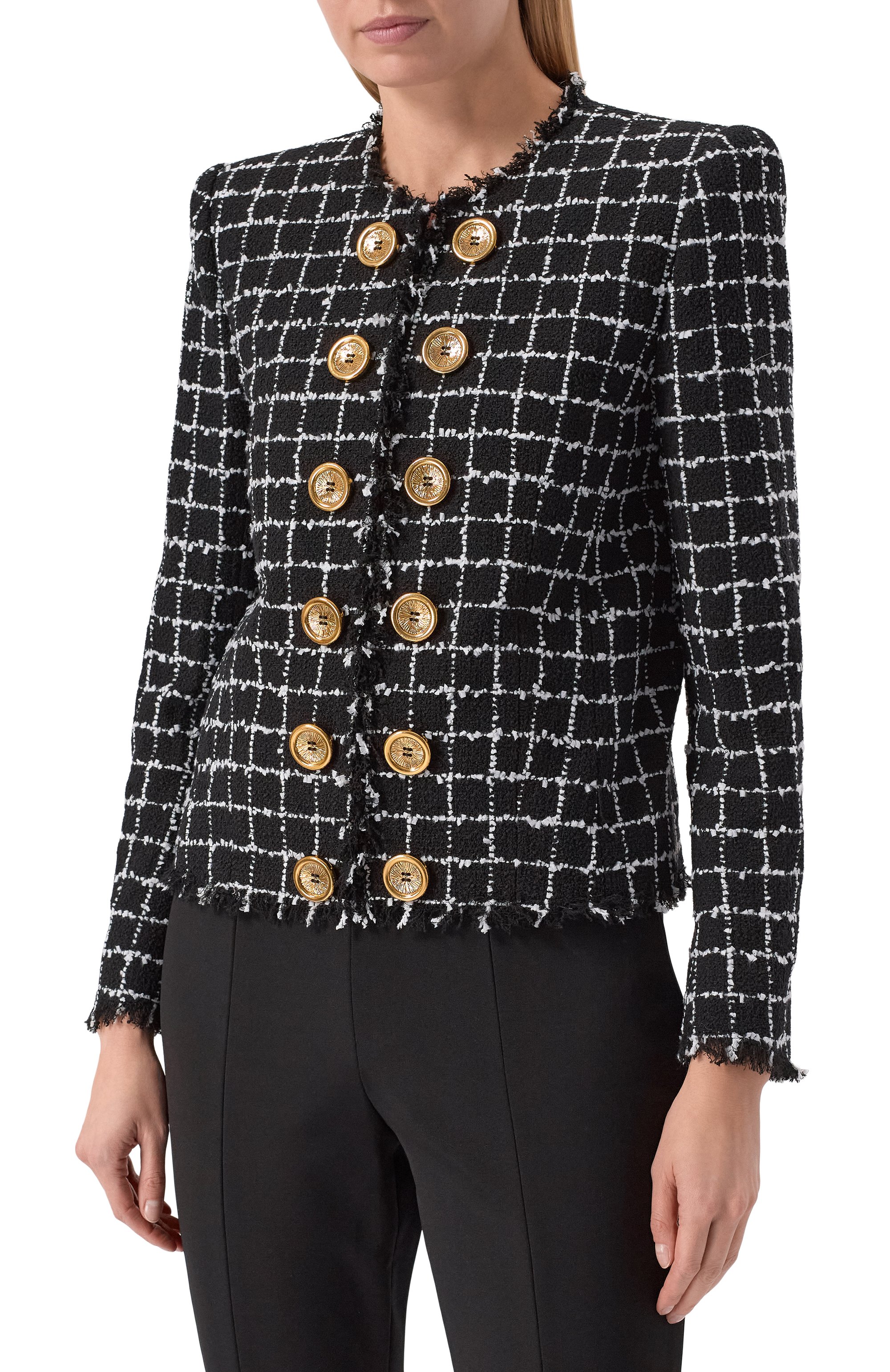 Твидовый жакет BALMAIN, арт. GF1SM509/XL62, фото 3