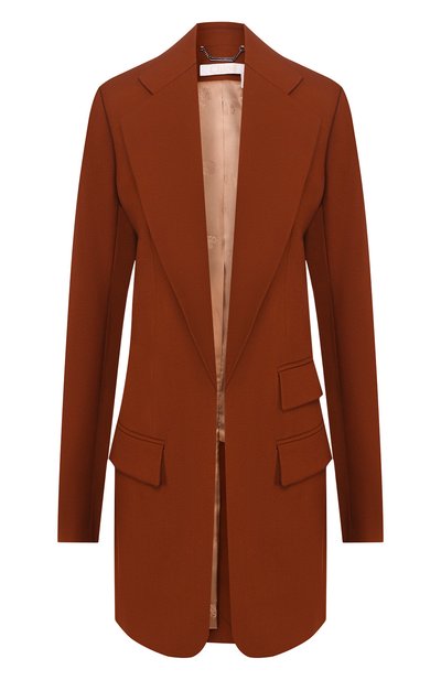 Удлиненный шерстяной жакет прямого кроя CHLOÉ, арт. CHC18WVE08067, фото 1