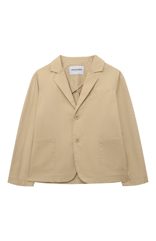

Хлопковый пиджак Trussardi junior, Бежевый