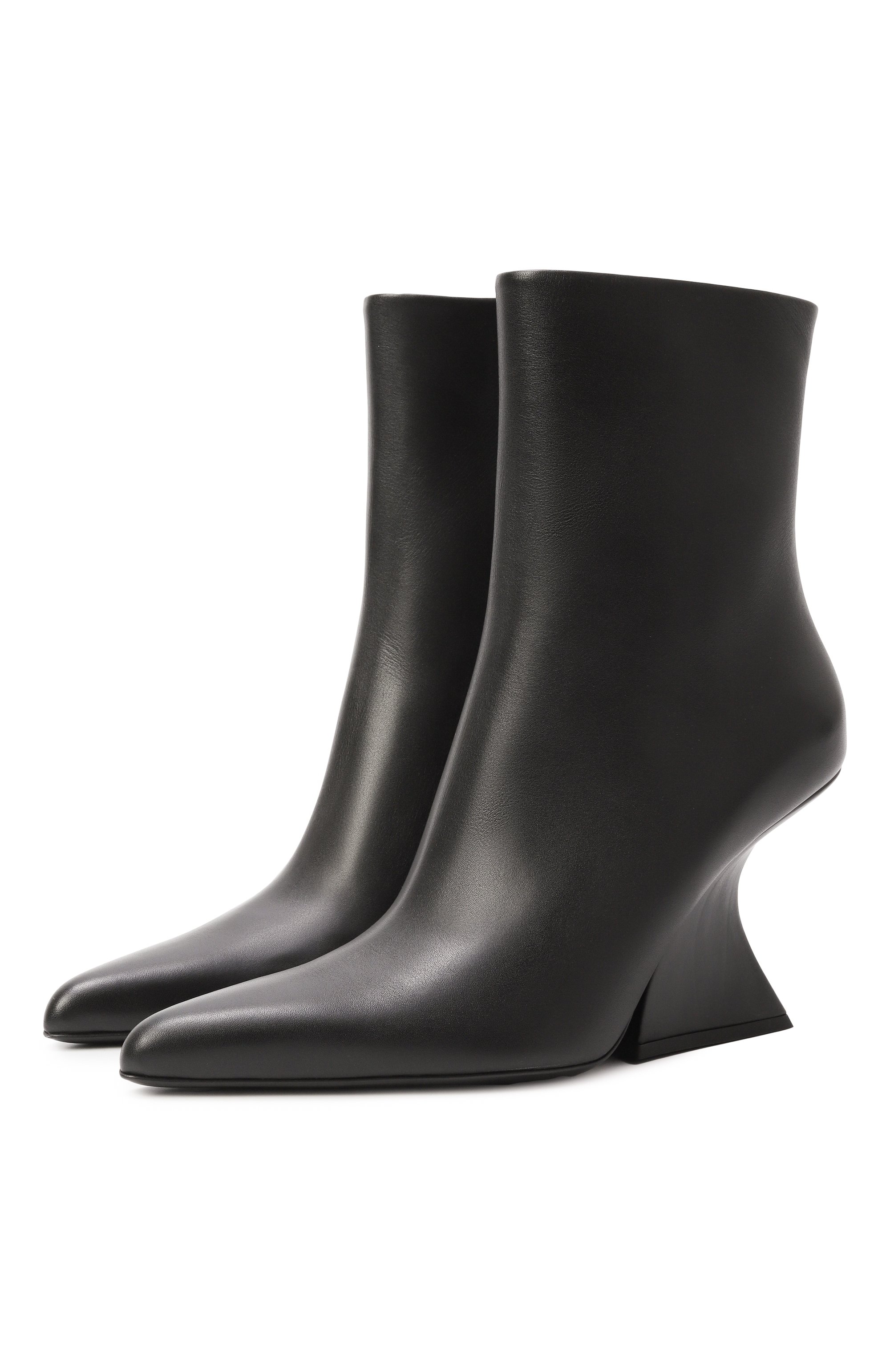 Кожаные ботильоны MUGLER черного цвета по цене 122000 руб., арт. MUWFW26FS208_TL001, фото 1 Кожаные ботильоны MUGLER, арт. MUWFW26FS208_TL001, фото 1