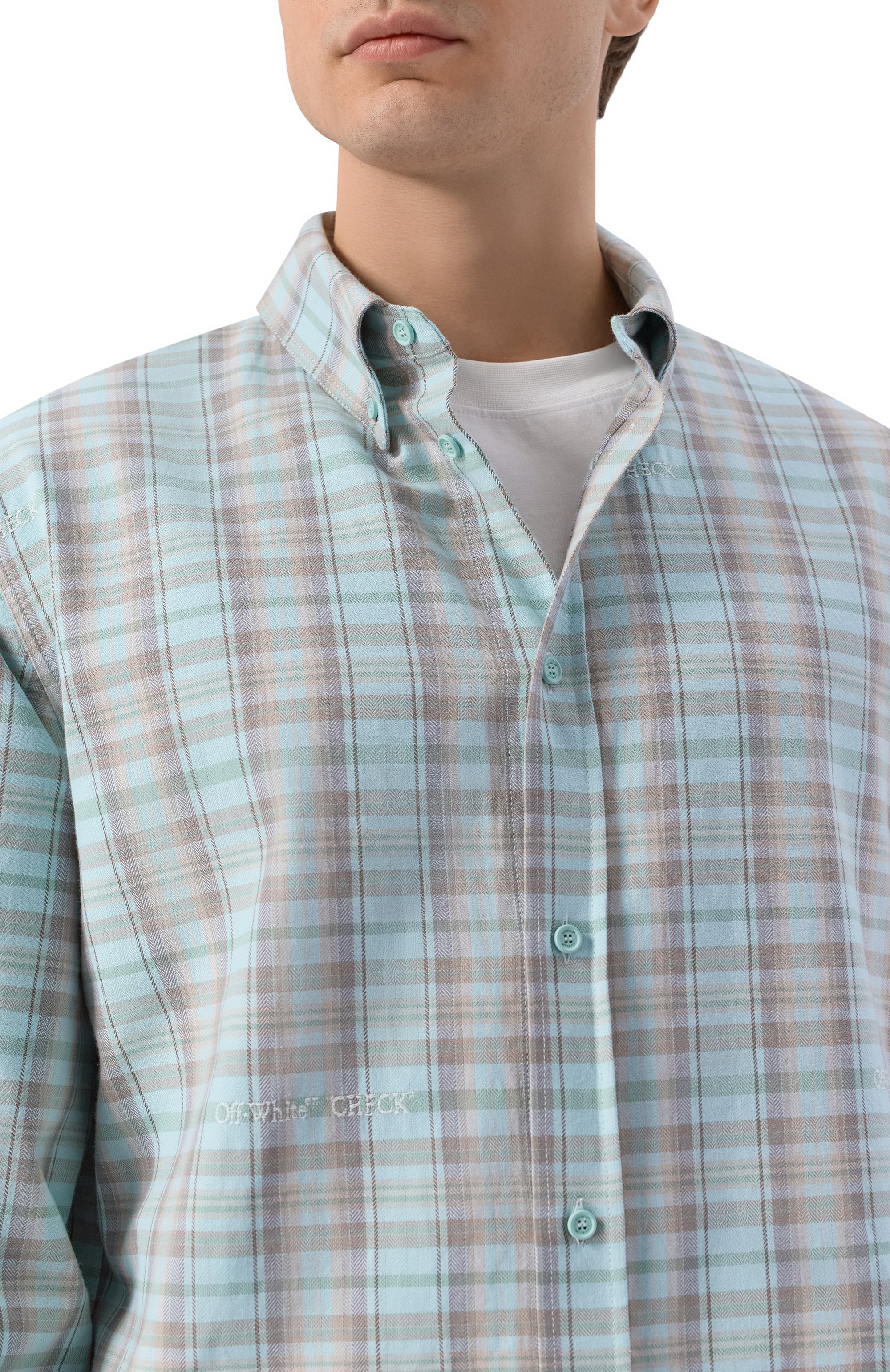 Хлопковая рубашка OFF-WHITE, арт. 0MGE04MS26FAB001, фото 5