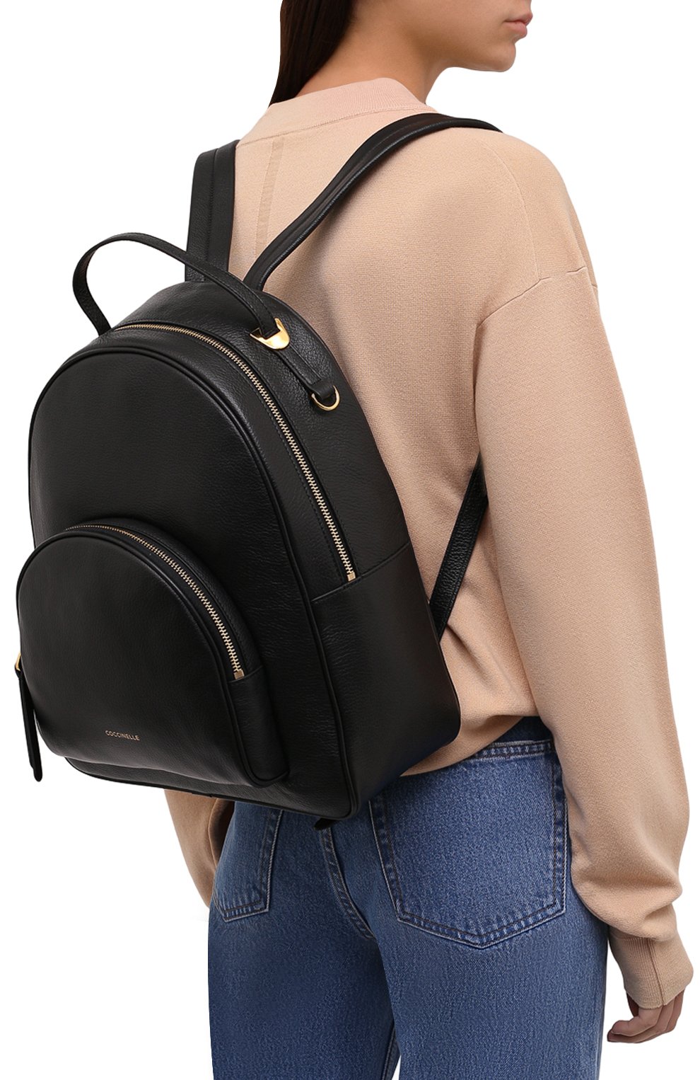 Рюкзак lea COCCINELLE черного цвета по цене 38300 руб., арт. E1 I60 14 02 01, фото 2 Рюкзак lea COCCINELLE, арт. E1 I60 14 02 01, фото 2