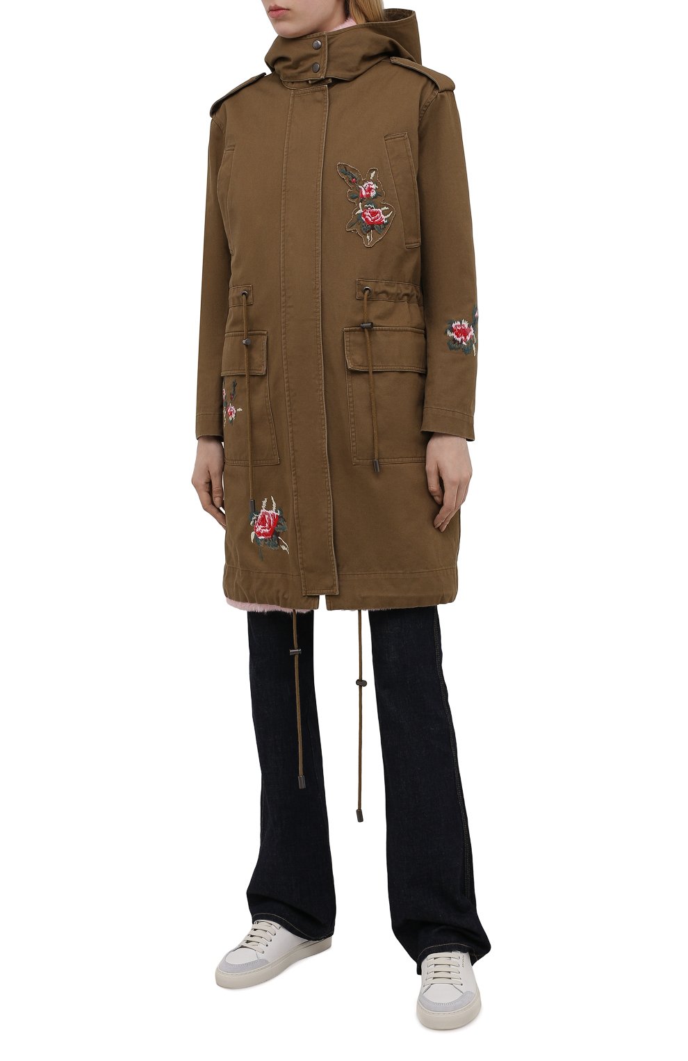 Хлопковая парка REDVALENTINO хаки цвета по цене 109500 руб., арт. WR3CK00S/63F, фото 3 Хлопковая парка REDVALENTINO, арт. WR3CK00S/63F, фото 3