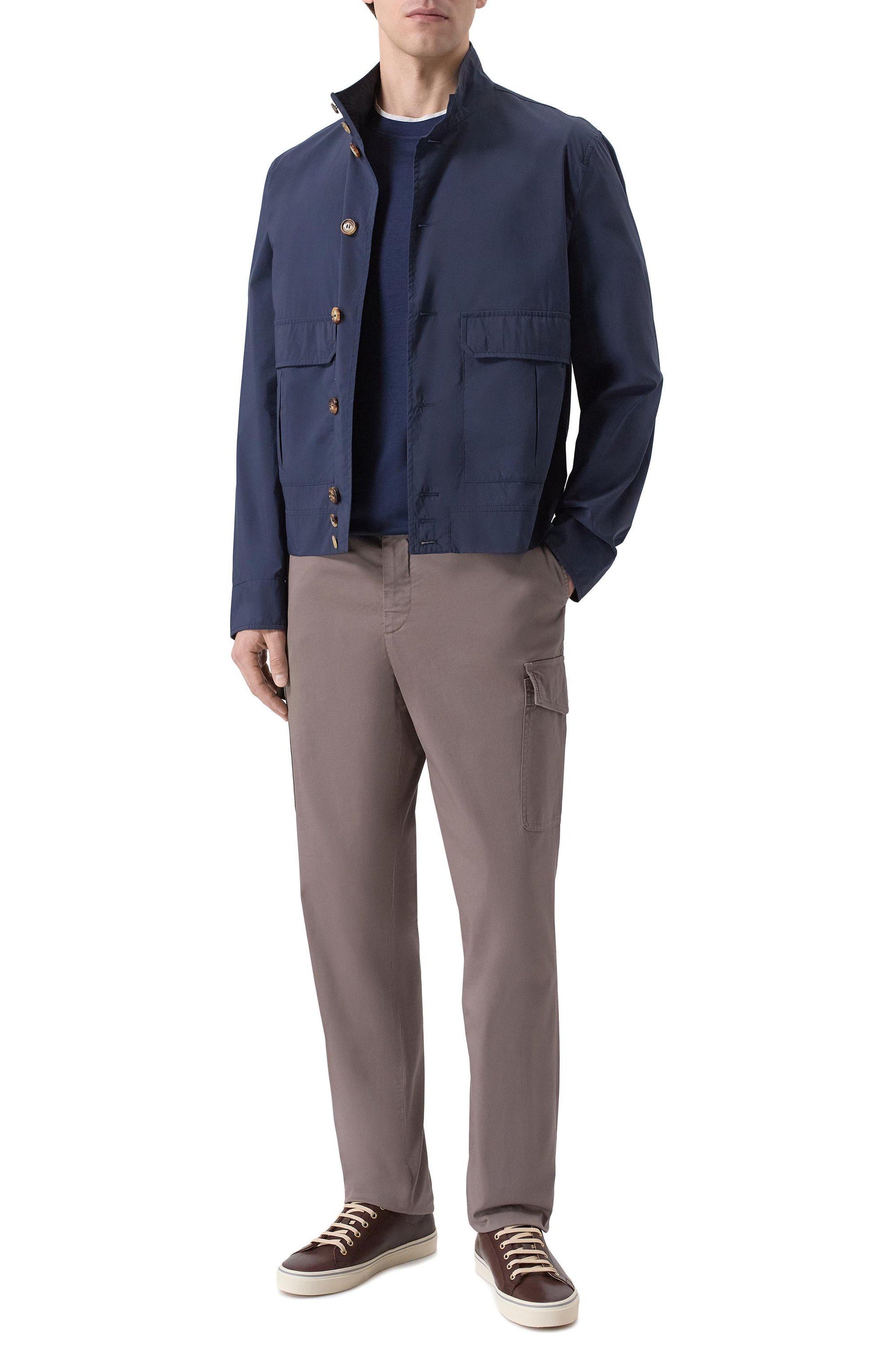 Футболка из шелка и хлопка BRUNELLO CUCINELLI, арт. MD8217427W, фото 2