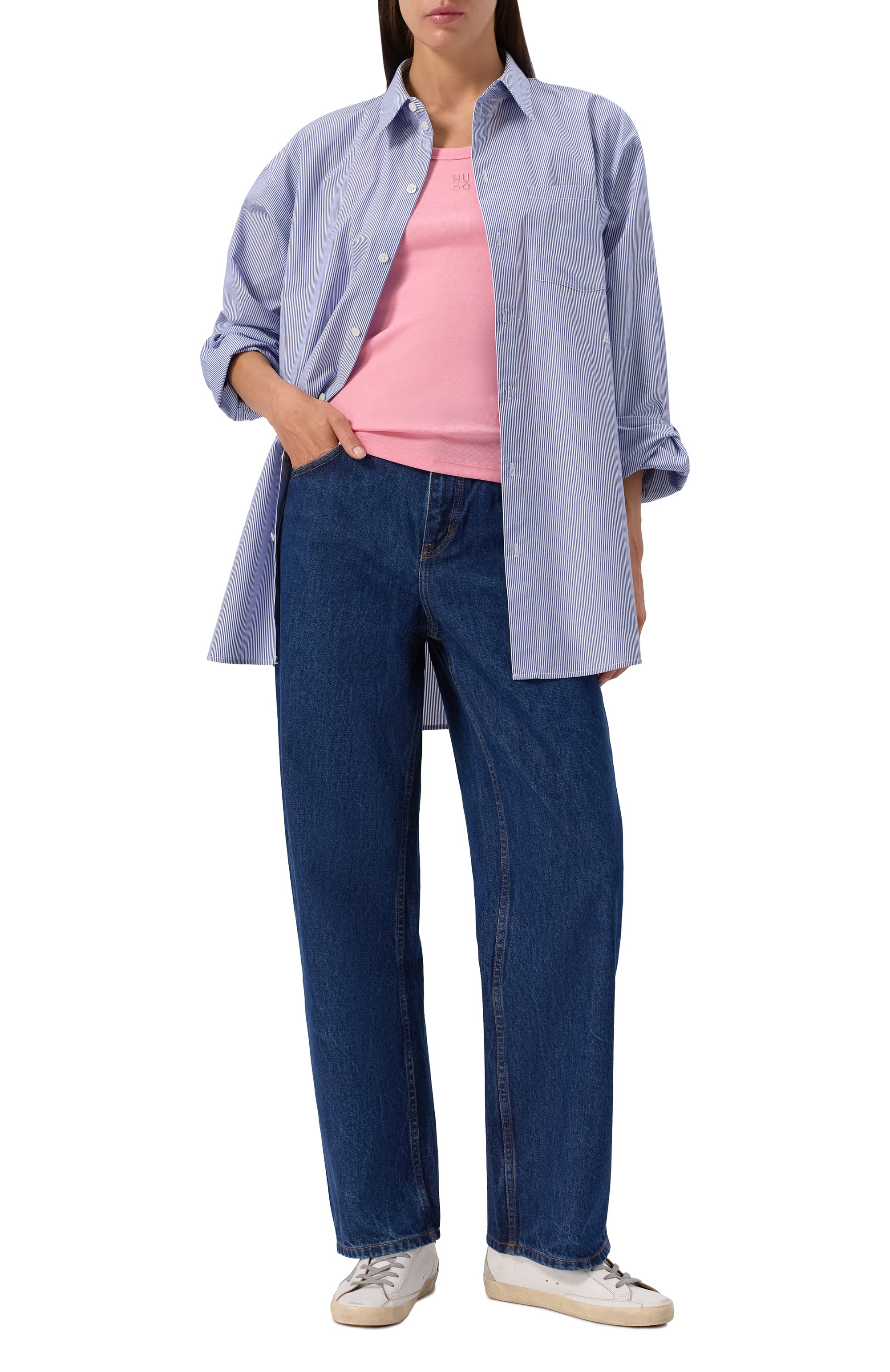 Хлопковая майка HUGO, арт. 50514489, фото 2