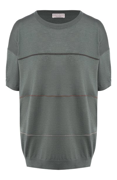 Женский топ из смеси кашемира и шелка BRUNELLO CUCINELLI, арт. M13861220