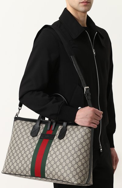 Сумка gg supreme web с плечевым ремнем GUCCI, арт. 359261/KHNGN, фото 5