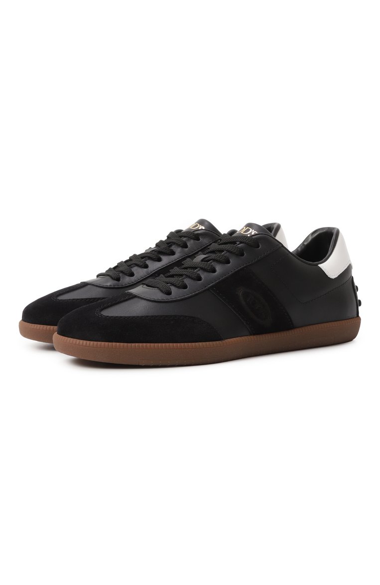 Женские кожаные кеды tabs TOD’S черного цвета, арт. XXW68C0IJ20/BKB | Фото 1 (Подошва: Платформа; Материал внутренний: Натуральная кожа; Драгоценные камни: Проставлено; Материал сплава: Проставлено; Материал внешний: Натуральная кожа; Кросс-КТ: Низкие; Стили: Кэжуэл; Материал утеплителя: Без утеплителя)