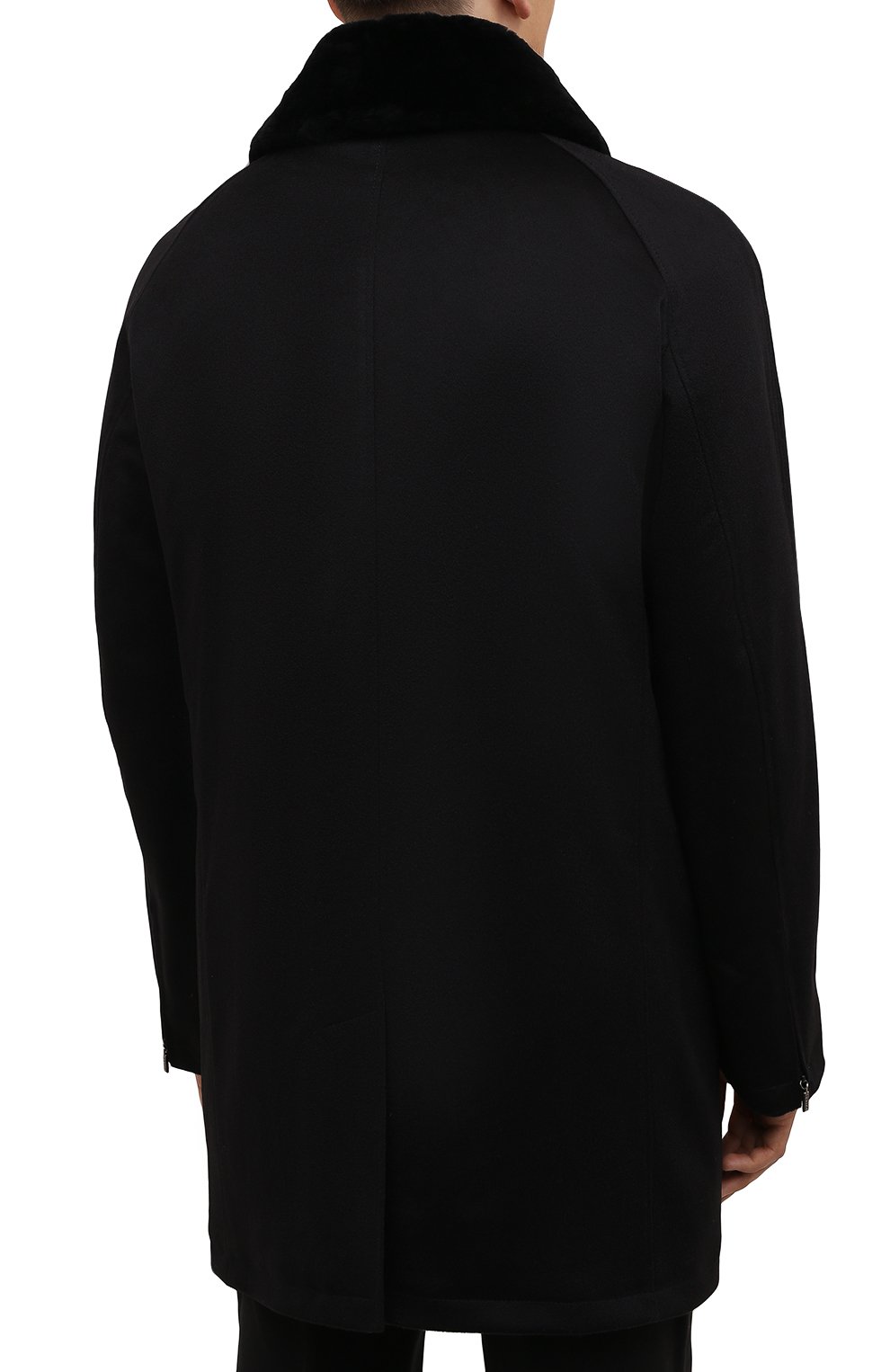 Кашемировое пальто с воротником из бобра ZILLI, арт. MAW-TIMBU-03001/0001, фото 4