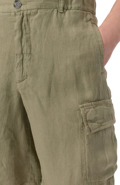 Льняные шорты 120% LINO, арт. 32ALIM29D4/D943/000, фото 5