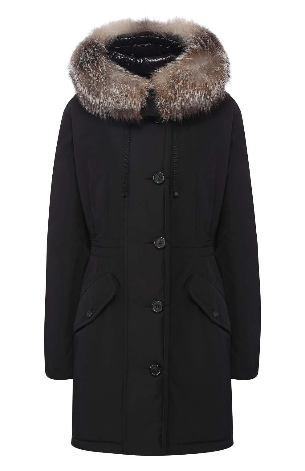 Парка с меховой отделкой капюшона MONCLER черного цвета по цене 221000 руб., арт. D2-093-49934-25-57136, фото 1 Парка с меховой отделкой капюшона MONCLER, арт. D2-093-49934-25-57136, фото 1