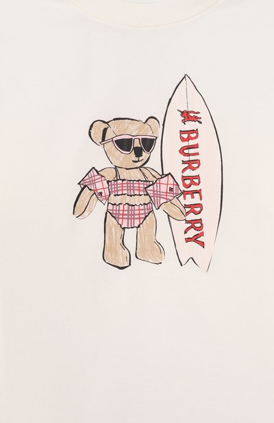 Хлопковая футболка BURBERRY, арт. 8117541, фото 3