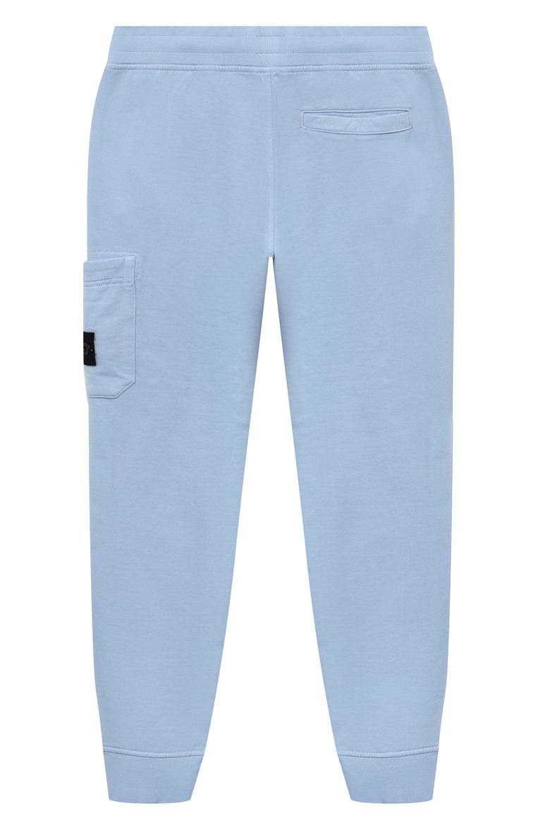 Детские хлопковые джоггеры STONE ISLAND голубого цвета, арт. 801661540/14-16 | Фото 2 (Материал внешний: Хлопок; Материал сплава: Проставлено; Нос: Не проставлено; Мальчики Кросс-КТ: Джоггеры-одежда; Ростовка одежда: 16 лет | 164 см)