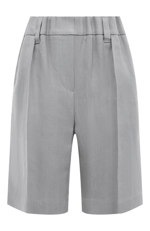 Шорты из вискозы и льна Brunello Cucinelli MH126B1365 Серый MH126B1365