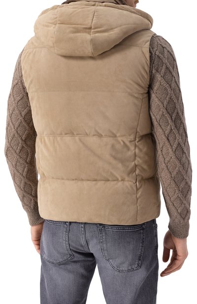 Пуховый жилет с отделкой из нутрии MVST, арт. 22538, фото 4