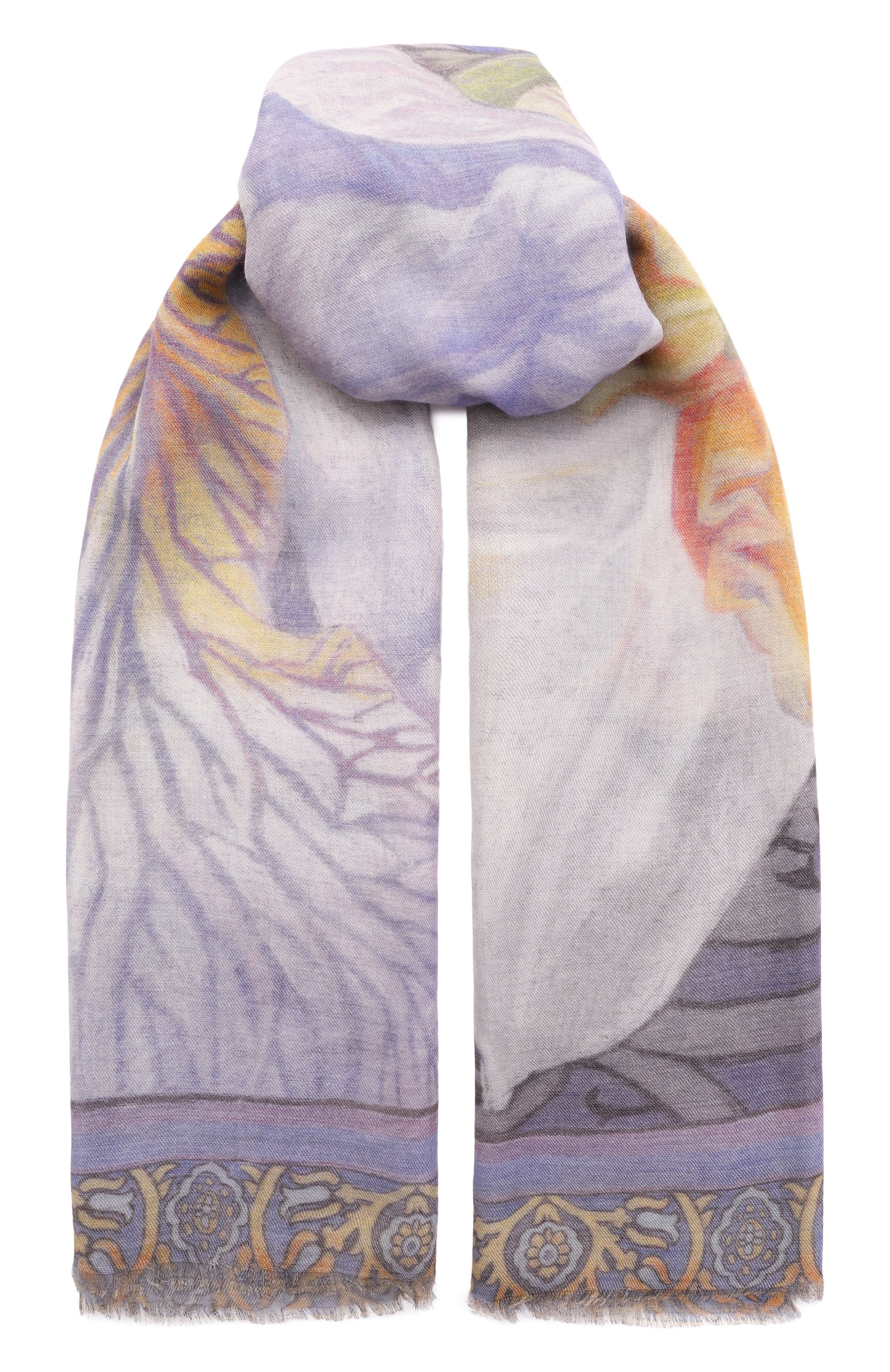 Шаль ирисы из кашемира и шерсти GOURJI, арт. 91235155/44114, фото 1