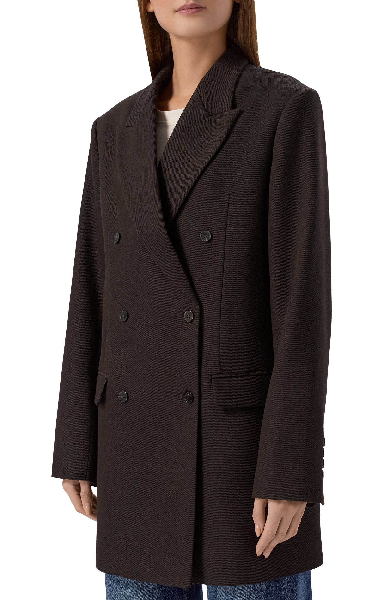 Пальто из вискозы и шерсти SANCHY коричневого цвета по цене 49000 руб., арт. AW26.53.04/61, фото 3 Пальто из вискозы и шерсти SANCHY, арт. AW26.53.04/61, фото 3