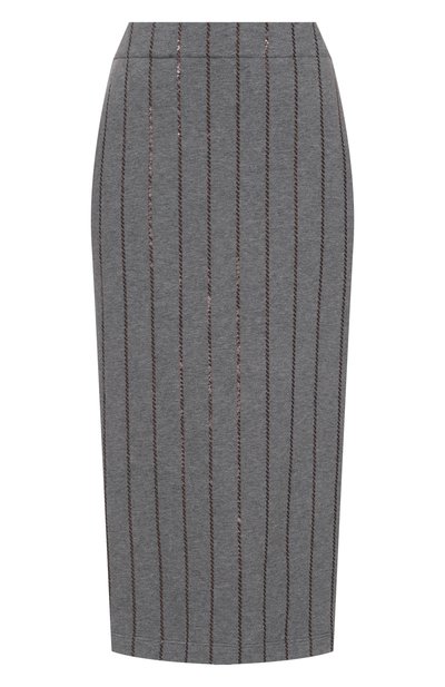 Женская хлопковая юбка BRUNELLO CUCINELLI, арт. MP05NS0889