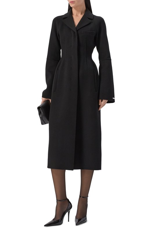 Шерстяное пальто Sportmax SPXDANZAT0RE Чёрный  SPXDANZAT0RE Фото 2