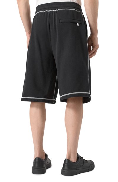 Хлопковые шорты DOLCE & GABBANA черного цвета по цене 67400 руб., арт. GP08BZ/G7N0N, фото 4 Хлопковые шорты DOLCE & GABBANA, арт. GP08BZ/G7N0N, фото 4