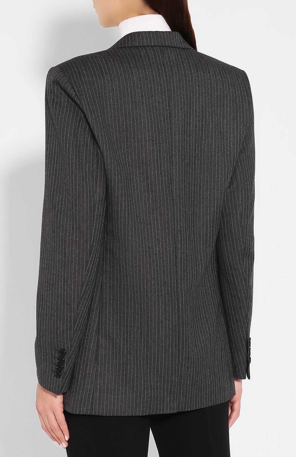 Шерстяной жакет DRIES VAN NOTEN серого цвета по цене 78850 руб., арт. 192-10404-8182, фото 4 Шерстяной жакет DRIES VAN NOTEN, арт. 192-10404-8182, фото 4
