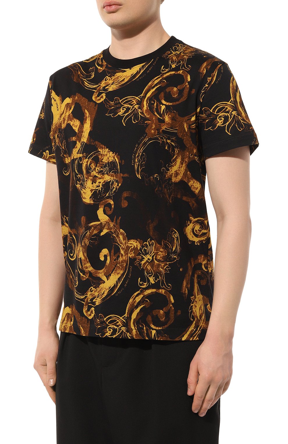 Хлопковая футболка VERSACE JEANS COUTURE, арт. 76GAH6S0/JS287, фото 3