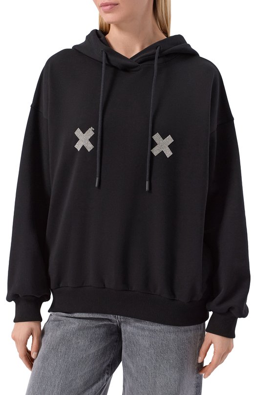 Хлопковое худи Flashin FS25HCROSB Чёрный  FS25HCROSB Фото 3