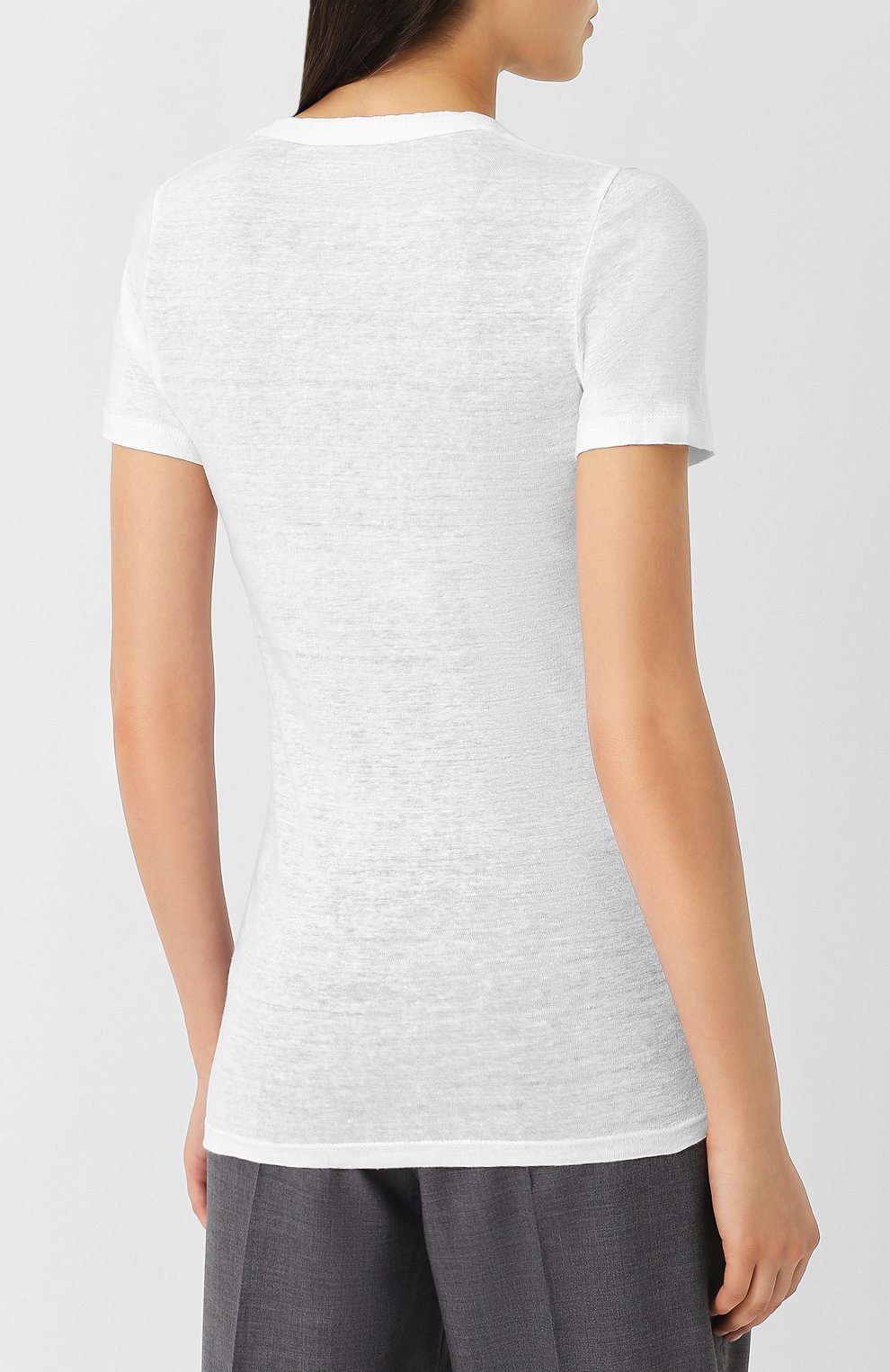Льняная футболка ISABEL MARANT ETOILE белого цвета по цене 15150 руб., арт. TS0378-00M004E/KILIANN, фото 4 Льняная футболка ISABEL MARANT ETOILE, арт. TS0378-00M004E/KILIANN, фото 4