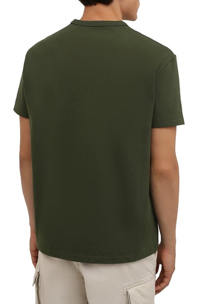 Хлопковая футболка POLO RALPH LAUREN зеленого цвета по цене 8705 руб., арт. 710811284, фото 4 Хлопковая футболка POLO RALPH LAUREN, арт. 710811284, фото 4