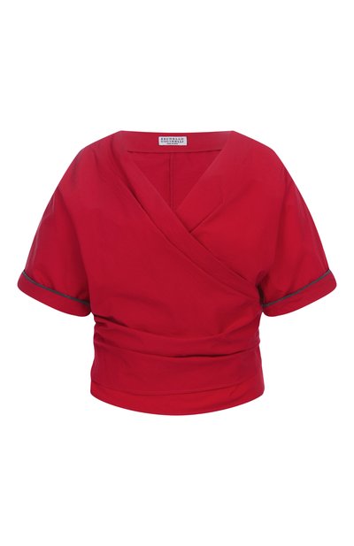 Женский хлопковый топ BRUNELLO CUCINELLI, арт. M0F79FB206