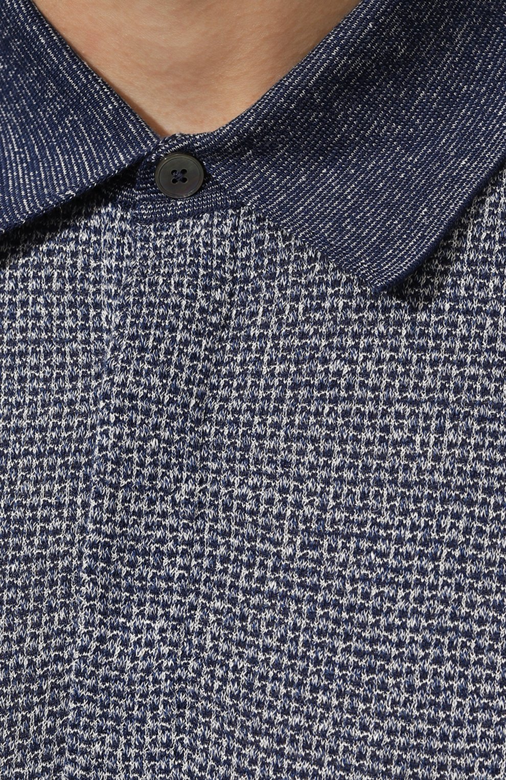 Поло из хлопка и льна ZEGNA, арт. UD372A7/D727, фото 5