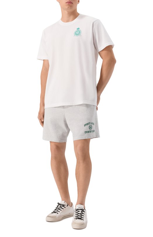Хлопковая футболка Sporty and Rich T0043620219WH01 Белый  T0043620219WH01 Фото 2