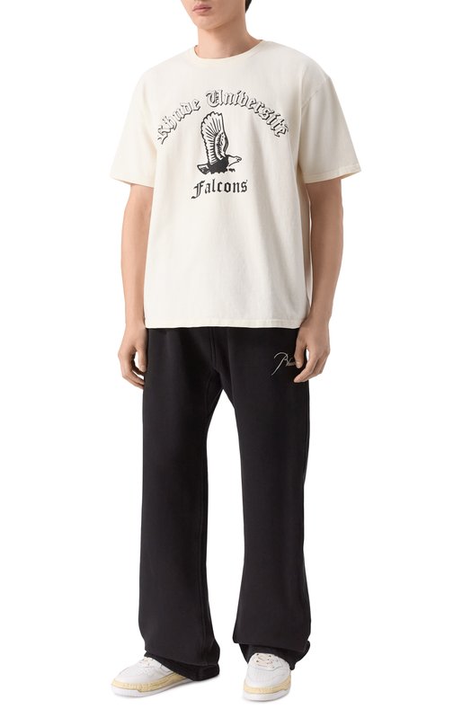 Хлопковая футболка Rhude RHPS26TT06012 Кремовый  RHPS26TT06012 Фото 2