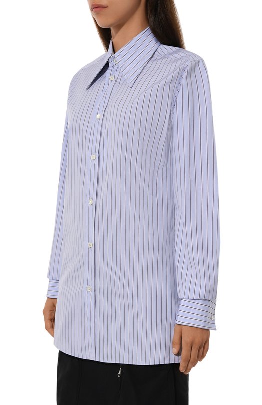 Хлопковая рубашка Maison Margiela S50DT0045/S54946 Голубой  S50DT0045/S54946 Фото 3