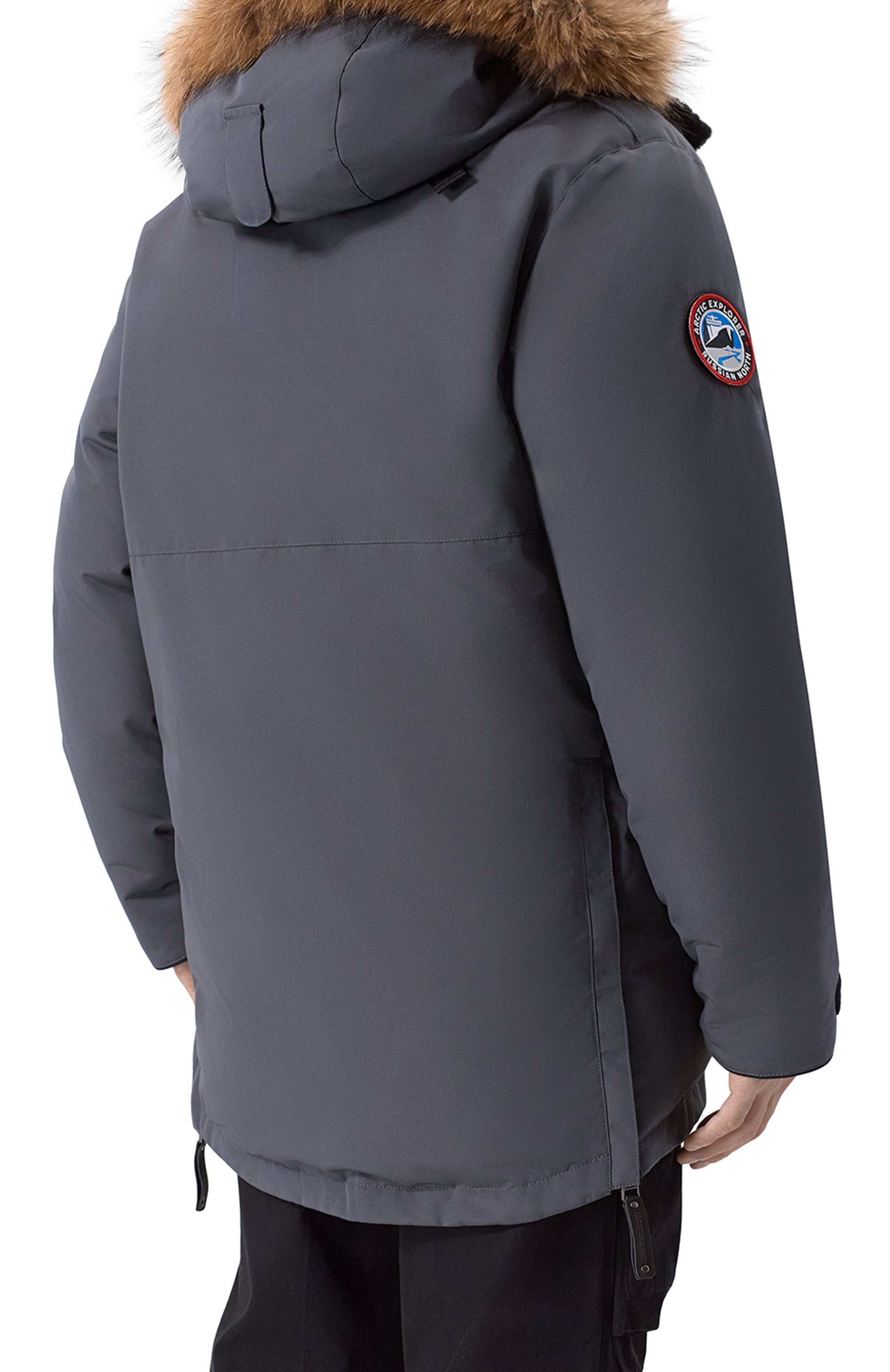 Пуховая парка polus с отделкой из енота ARCTIC EXPLORER, арт. POLUS_GREY, фото 4