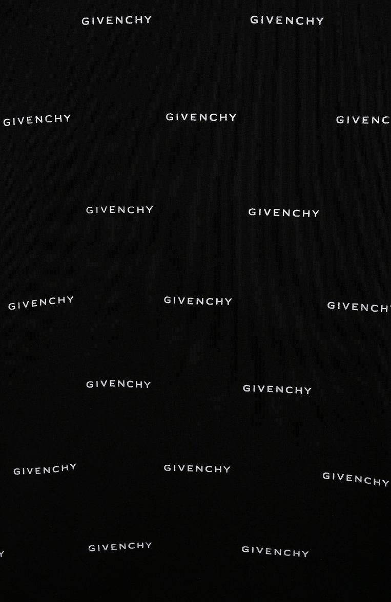 Детская хлопковая футболка GIVENCHY черного цвета, арт. H30168/6A-12A | Фото 3 (Драгоценные камни: Проставлено; Материал сплава: Проставлено; Рукава: Короткие; Материал внешний: Хлопок; Мальчики Кросс-КТ: Футболка-одежда; Ростовка одежда: 5 лет | 110 см, 7 лет | 122 см, 10 - 11 лет | 140 - 146см, 12 лет | 152 см)