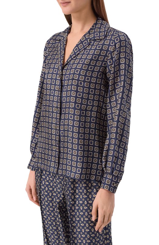 Шелковая блузка Max Mara MXMDISC0 Синий  MXMDISC0 Фото 3