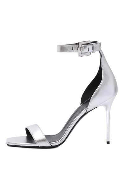 Кожаные босоножки anthem 95 BALMAIN серебряного цвета по цене 115000 руб., арт. GN4UH184/LNLA, фото 4 Кожаные босоножки anthem 95 BALMAIN, арт. GN4UH184/LNLA, фото 4