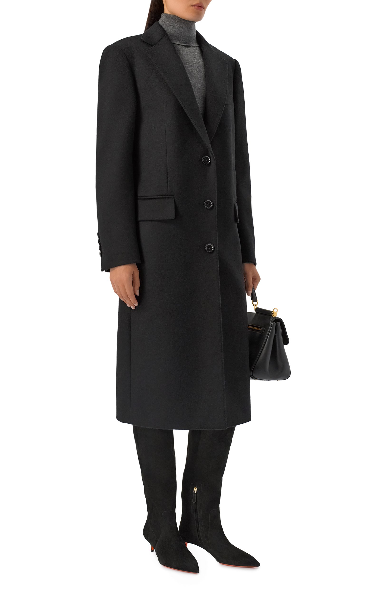 Замшевые сапоги SANTONI черного цвета по цене 185000 руб., арт. WSLG72436HI2SAEA, фото 3 Замшевые сапоги SANTONI, арт. WSLG72436HI2SAEA, фото 3