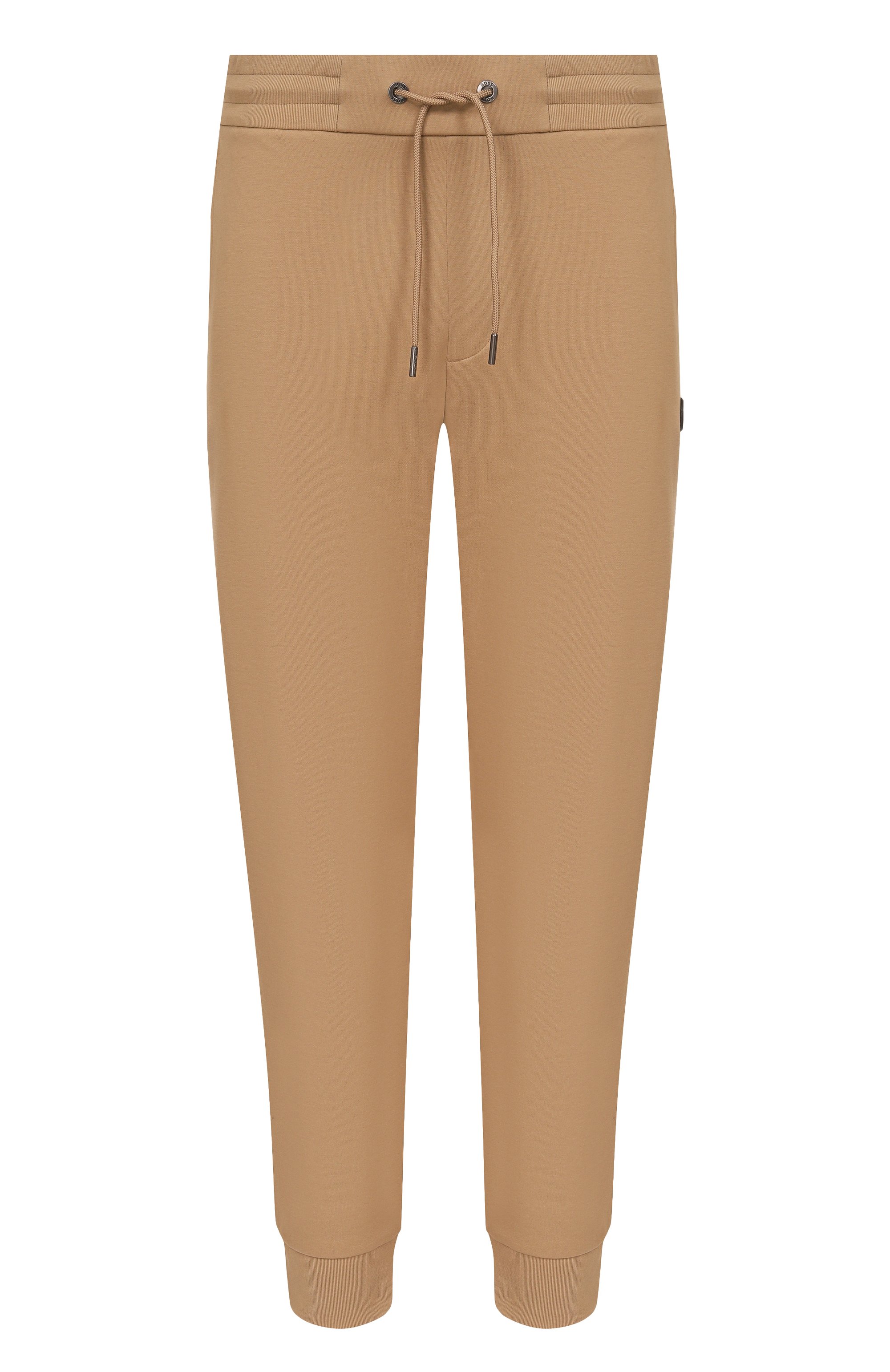 Хлопковые джоггеры BOSS темно-бежевого цвета по цене 26950 руб., арт. 50555853, фото 1 Хлопковые джоггеры BOSS, арт. 50555853, фото 1