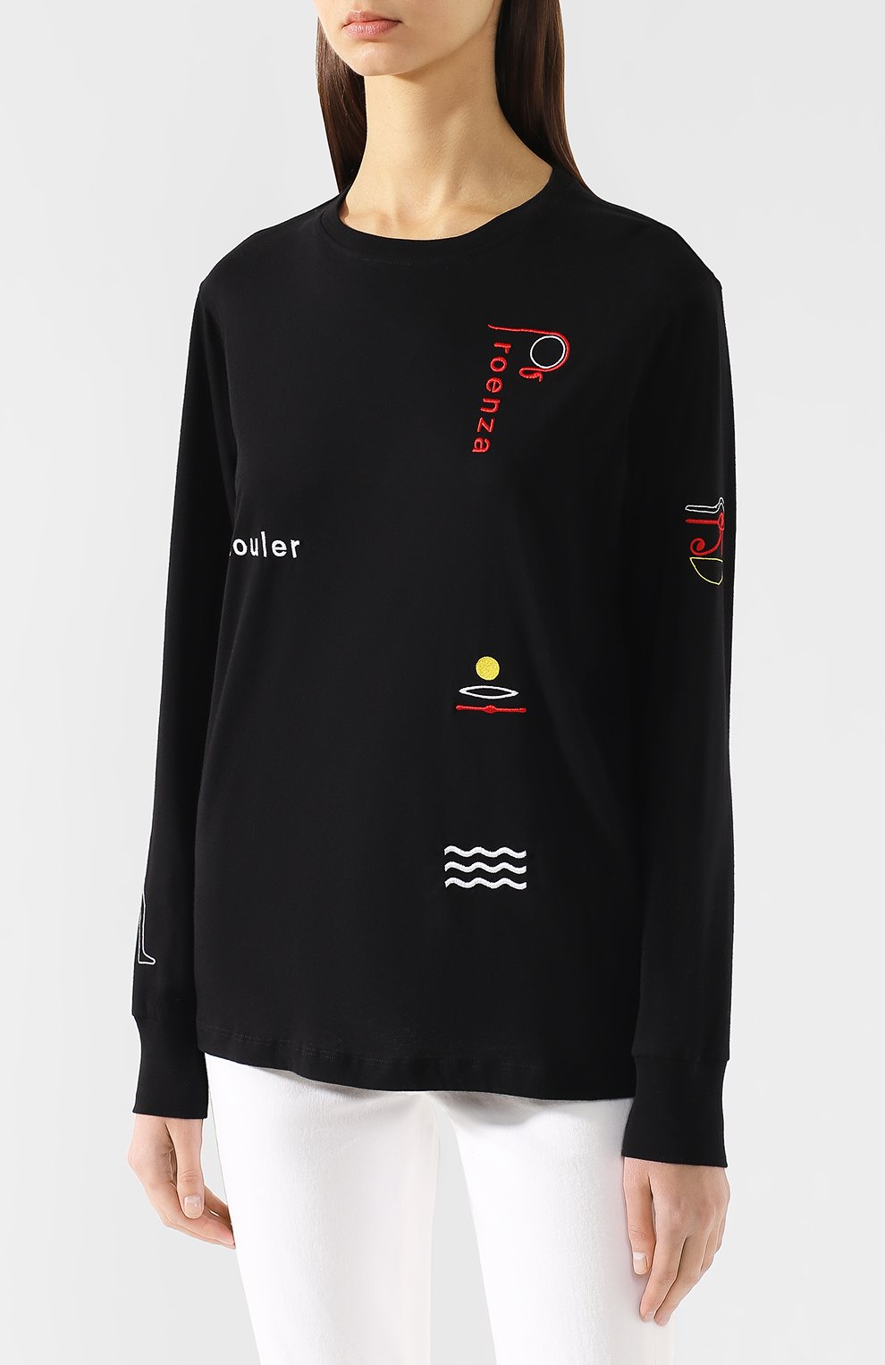 Хлопковый лонгслив PROENZA SCHOULER черного цвета по цене 12850 руб., арт. WL1914050-JCE104, фото 3 Хлопковый лонгслив PROENZA SCHOULER, арт. WL1914050-JCE104, фото 3