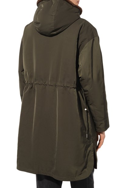 Двусторонняя парка с подкладкой из норки YVES SALOMON хаки цвета по цене 1630000 руб., арт. 24WFM06693A22X, фото 4 Двусторонняя парка с подкладкой из норки YVES SALOMON, арт. 24WFM06693A22X, фото 4