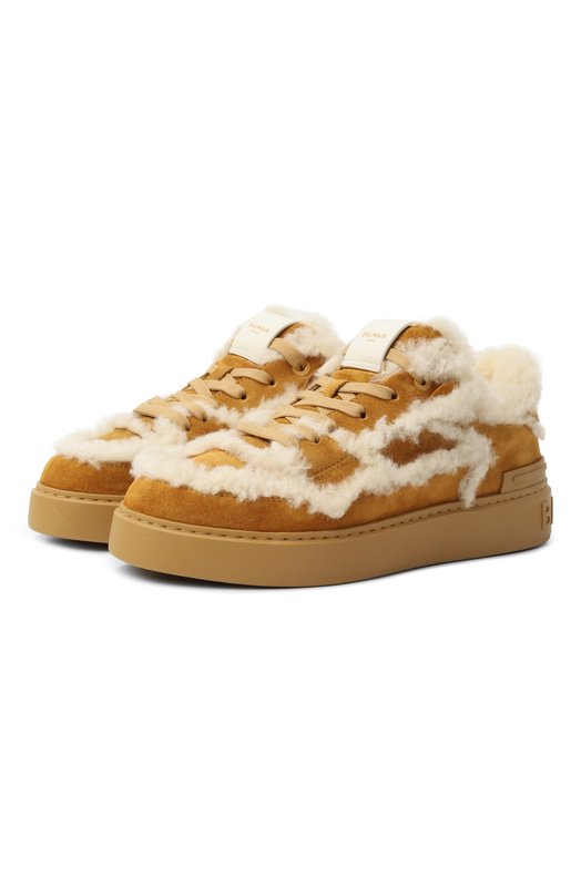 Замшевые кеды B-Court Flip Balmain FN1VI753/LSHR Коричневый FN1VI753/LSHR