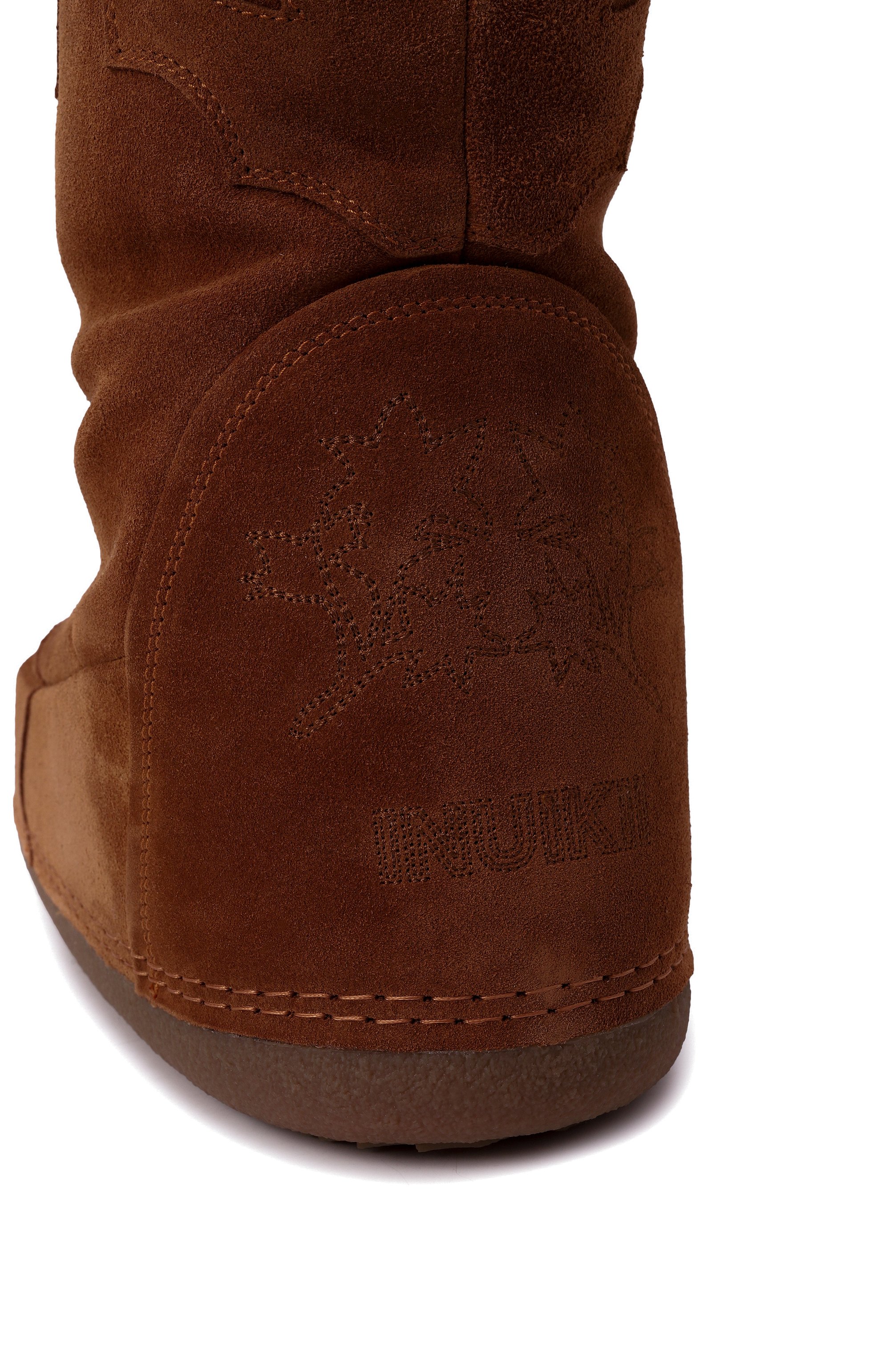 Замшевые полусапоги cowboy embroidery INUIKII коричневого цвета по цене 39950 руб., арт. 75101-067, фото 7 Замшевые полусапоги cowboy embroidery INUIKII, арт. 75101-067, фото 7